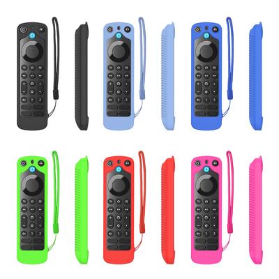 Silicone Protective Sleeves with Lanyard Remote Control Protective Cover Anti Lost for Alexa Voice Remote Pro for Fire TV