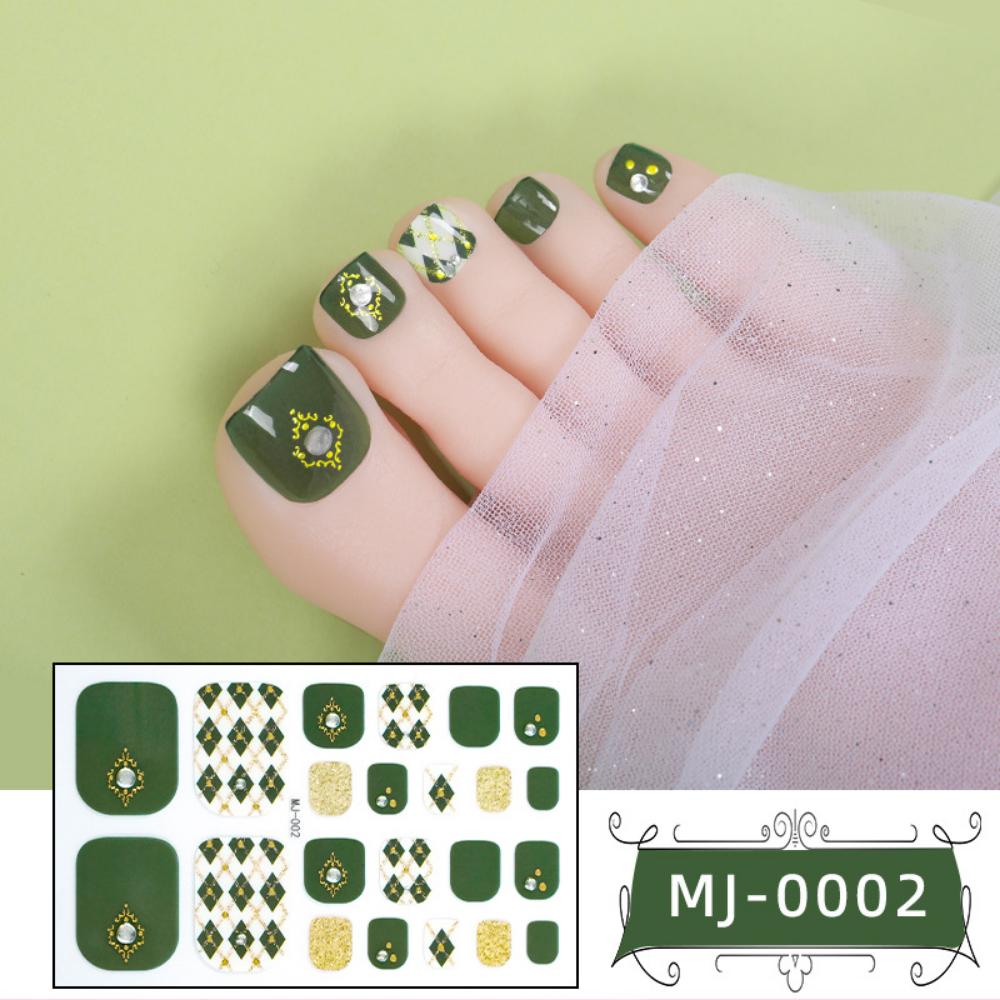 Three-dimensional Toenail Sticker 3D Imitation Drill Toenail Nail Patch Waterproof and Long-lasting Whitening Toenail Sticker Full Sticker