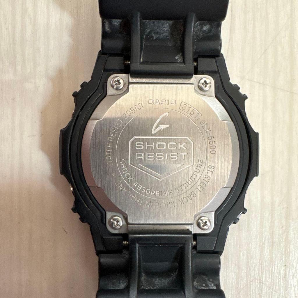 Used CASIO G-SHOCK GLX-5600 G-LIDE Surfing Tide Graph Black