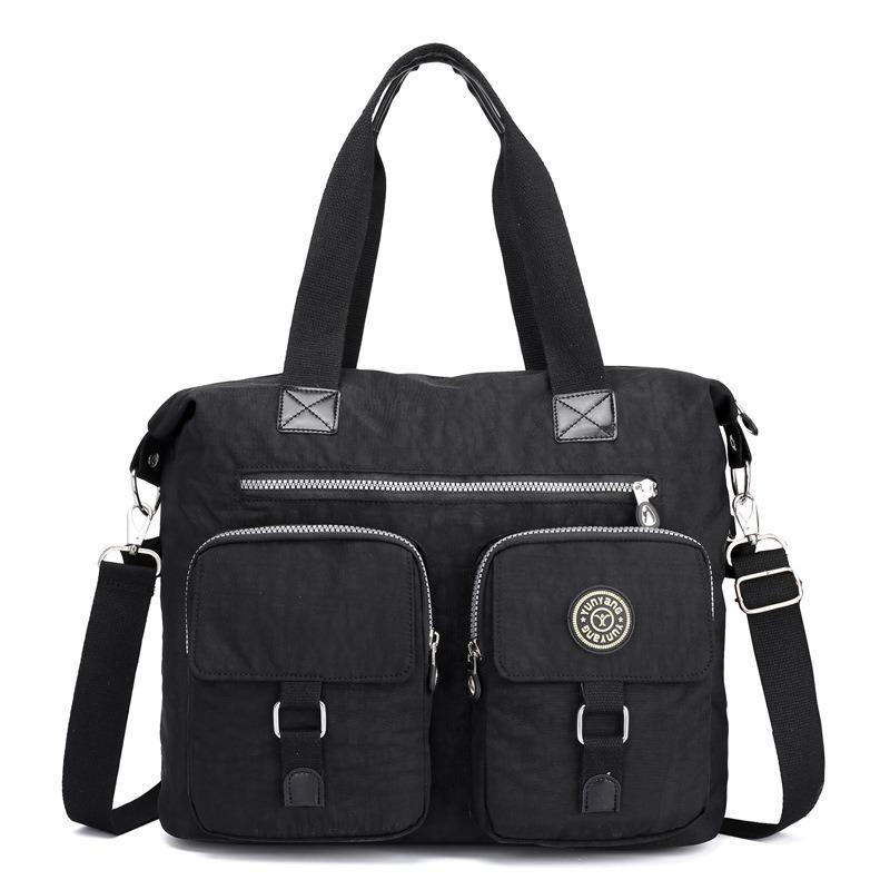 Women Crossbody Bag Minimalist Nylon Purse with Zipper Closure