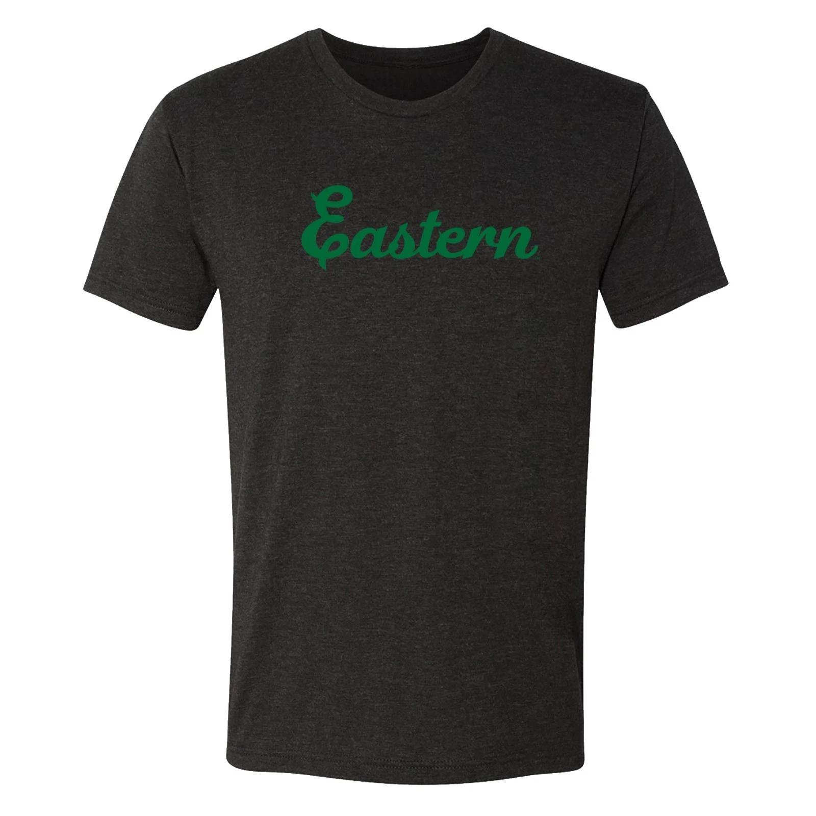 Eastern Michigan Script Logo NLA Triblend T-Shirt - Vintage Black 3XL