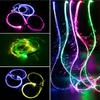 7 Colors 4 Modes 360 Degree Swivel Light Up LED Fiber Optic Whip for Rave Party Music Festival ( No Battery )