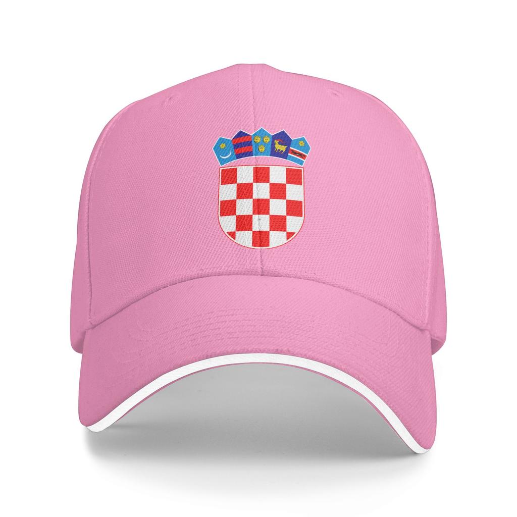 Individuelle Kroatien Wappen Baseballkappe Damen Unisex Atmungsaktiv Kroatische Flagge Papa Hut Outdoor