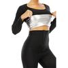 1pc Women Sauna Suit Fitness Exercise Sauna Sweat Suit Long Sleeve Sauna Top Sweat  for Women