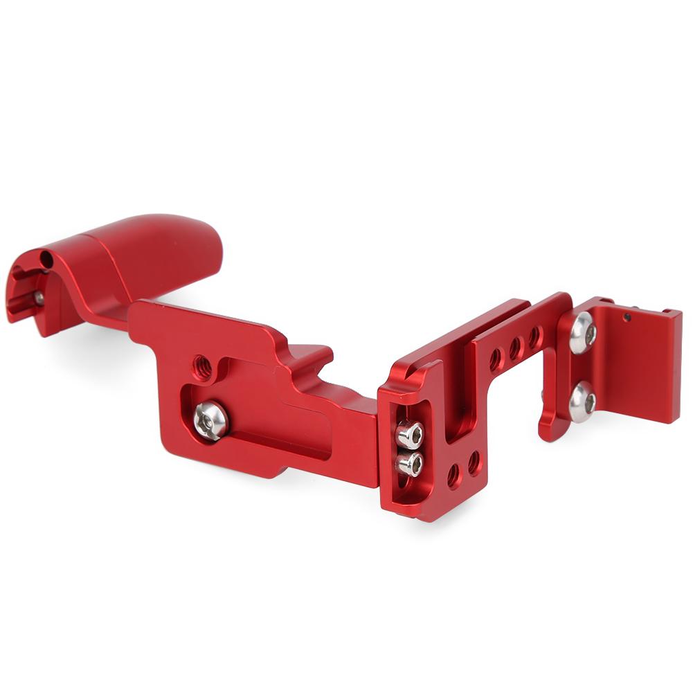 Metal Base Hot Shoe L Quick Release Plate Mirrorless Camera Accessory for Canon EOSM6(Red )