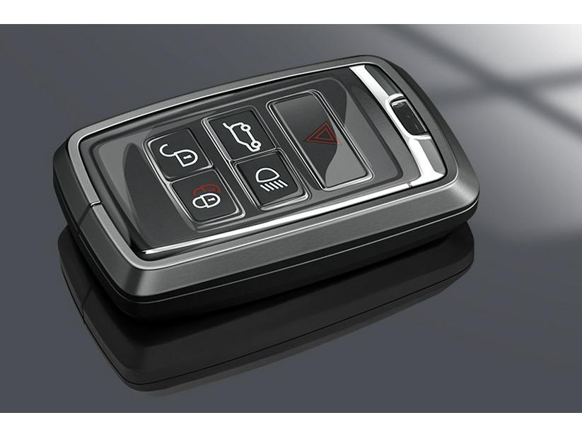 Land Rover Schlüsselhülle: Aluminiumgehäuse für Range Rover Sport, Velar, Evoque, Discovery, Freelander.