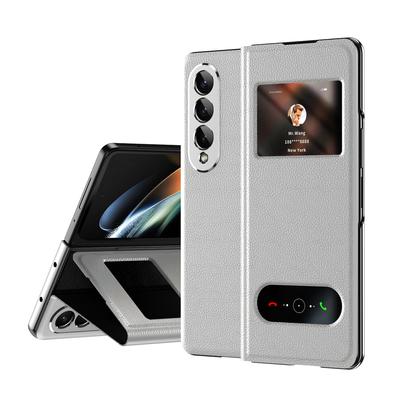 Odporny na wstrząsy skórzany luksusowy futerał na telefon do Samsung Galaxy Z Fold4 Fold 4 5g Fold3 Fold 3 Zfold4 Składana okładka bez odcisków palców