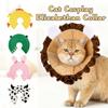 Flannel Cat Cosplay Elizabethan Collar Sponge Dog Protective Neck Cone  Help Wound Recovery