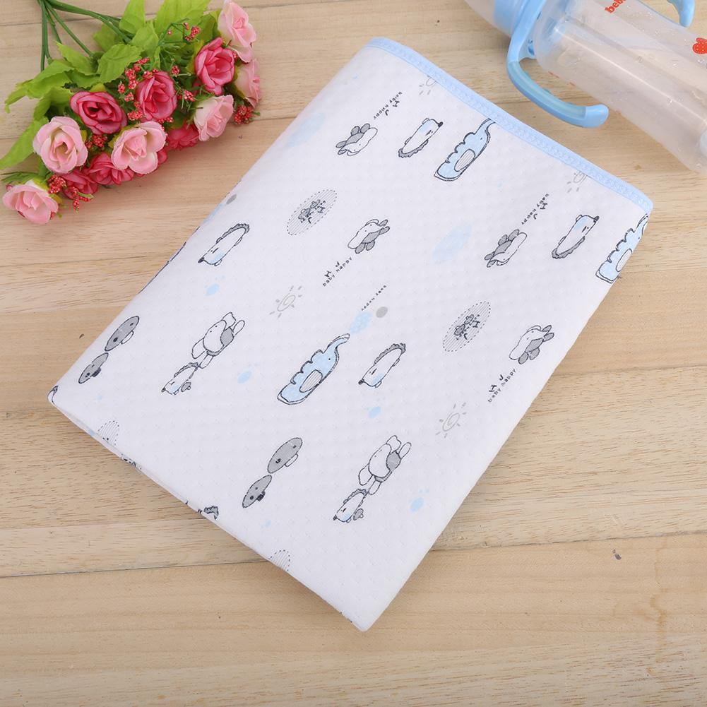 Voděodolná dětská bavlněná podložka na moč Plenky Pleny Povlečení Přebalovací podložka modrá Balená M