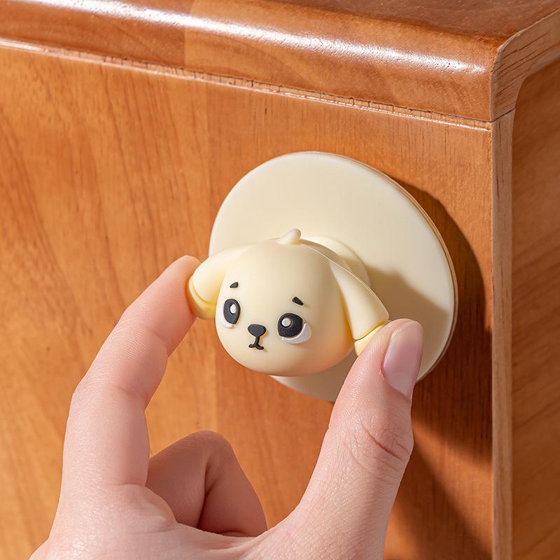 Anti-collision silicone door handle anti-collision pad, cabinet door rear anti-collision strip, silent particles, refrigerator door sticker