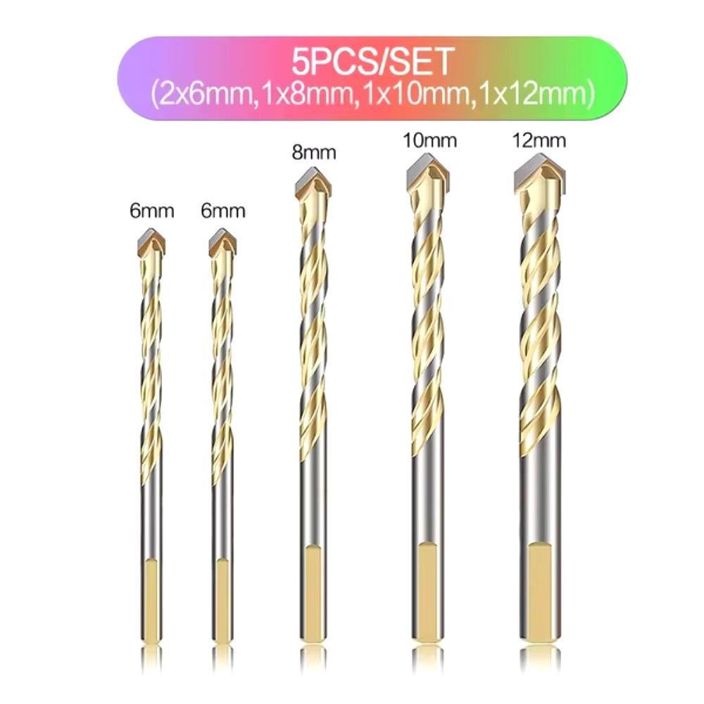 STONEGO Tungsten Carbide Tip Drill Bit Multi-Material Drill Bit for Tile, Concrete, Brick, Glass, Plastic and Wood