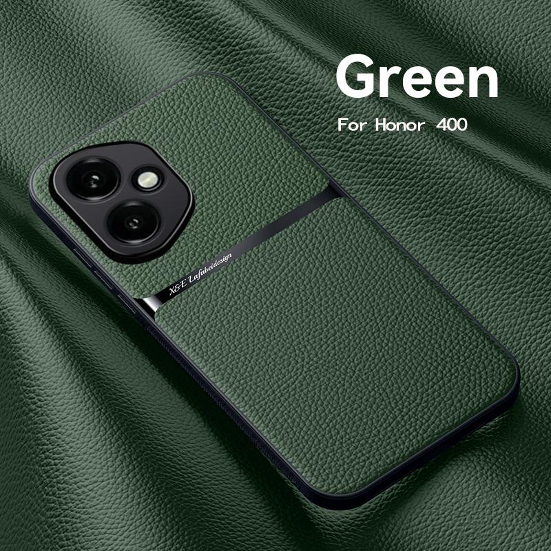 High Grade Luxury Magnetic Car Holder Leather Case For Honor 400 Silicone Protective For Honor 400 Pro Back Cover