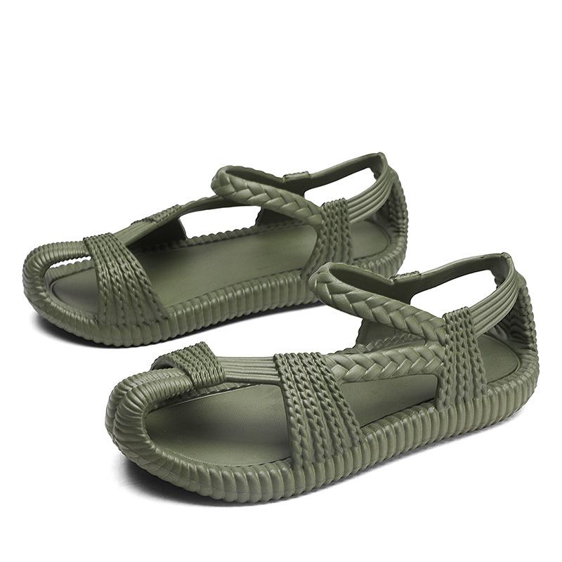 Sandals Men's Summer Woven Outdoor Sandals Retro Couple Shoes Wading Shoes Large Size Swimming Shoes