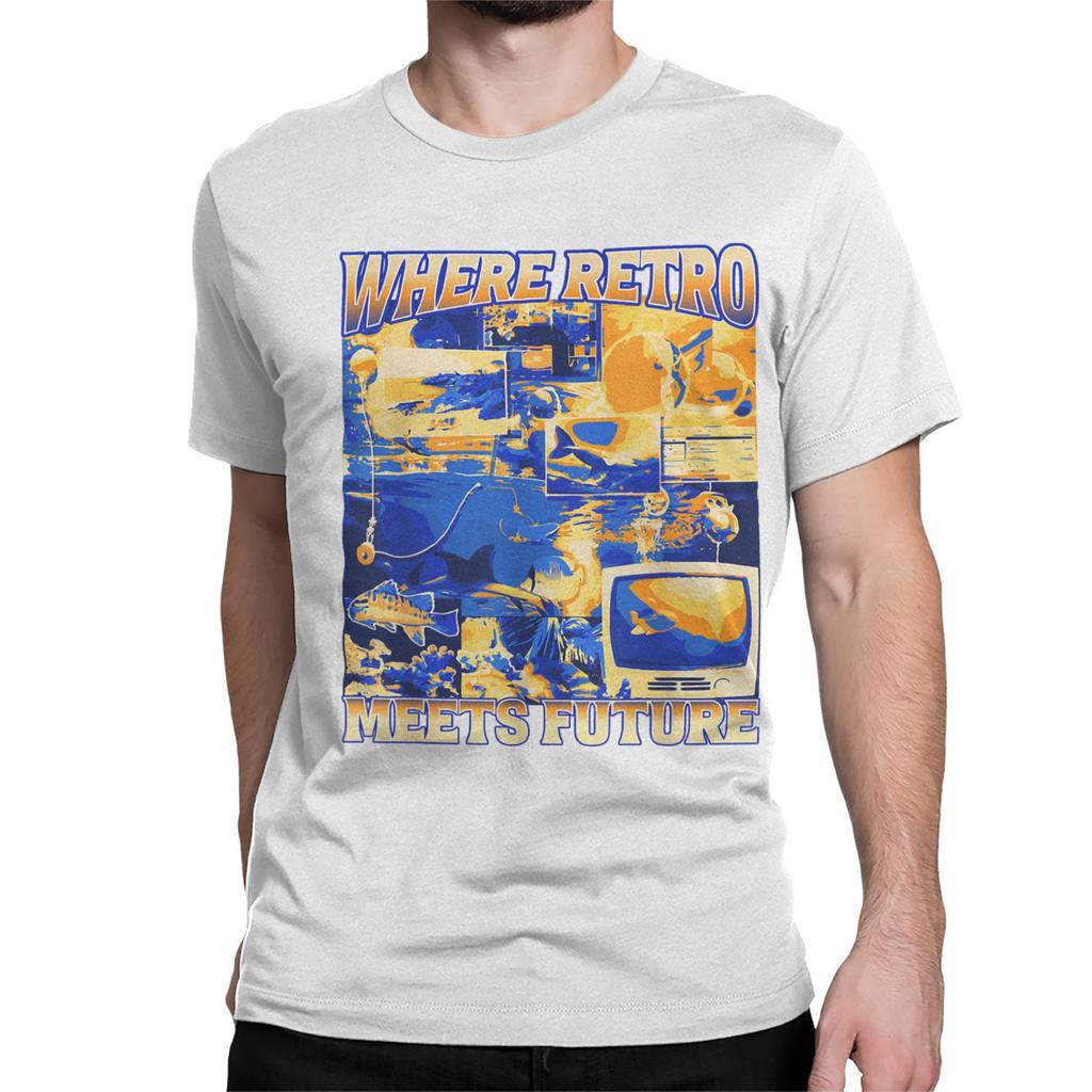 Herren Damen Frutiger Aero Retro Vibes T-Shirt Y2K 90er Vibes Reine Baumwolle Oberteile Neuheit Rundhals T-Shirt Übergröße T-Shirt