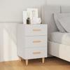 VidaXL Bedside Table White 40x40x66 Cm Engineered Wood 812078