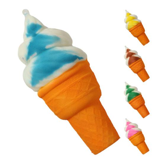 Ice Cream Cone Squeeze Toy Slow-Rising PU Fidget for Stress Relief Soft