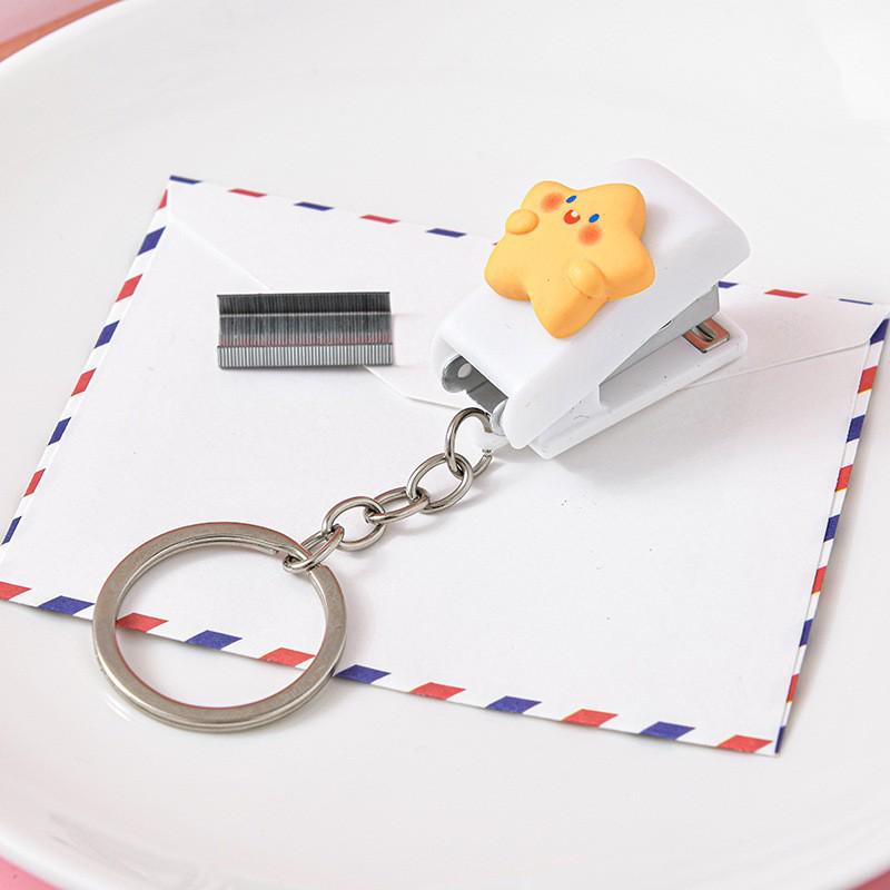 Portable Cute Children's Stapler - Cartoon Mini Keychain