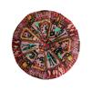 Bohemian Round Pouf Cushion - Pumpkin Shape for Sofa, Backrest, or Meditation.