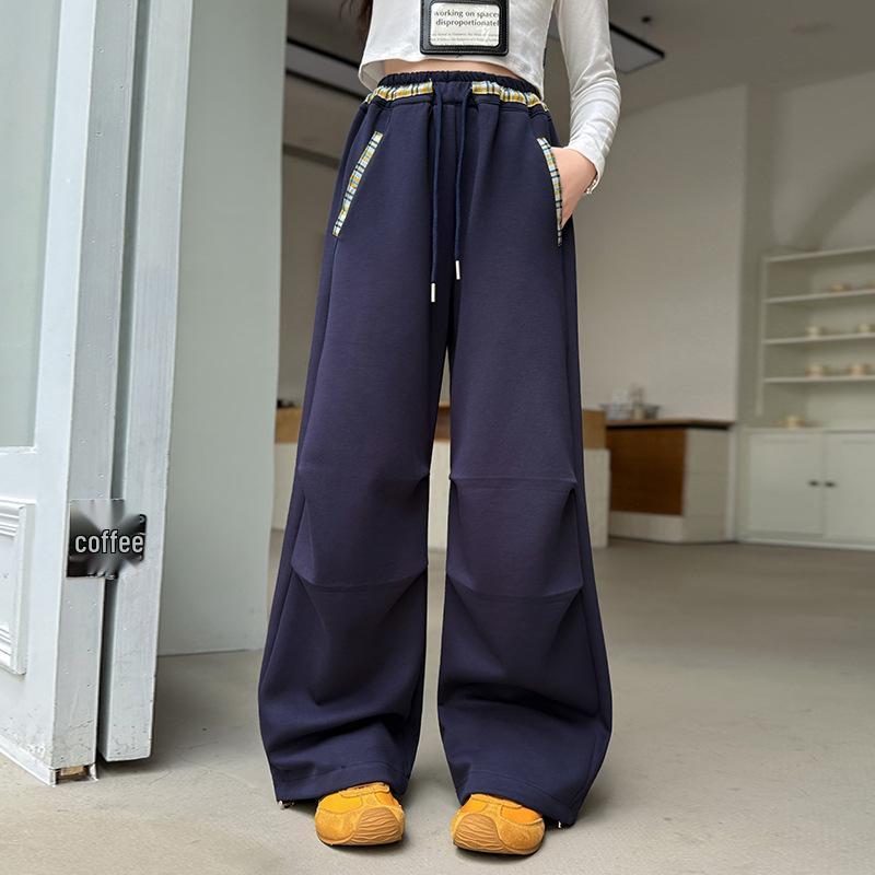 2025 Girls' Spring/Autumn Middle School Straight-Leg Cargo Sweatpants