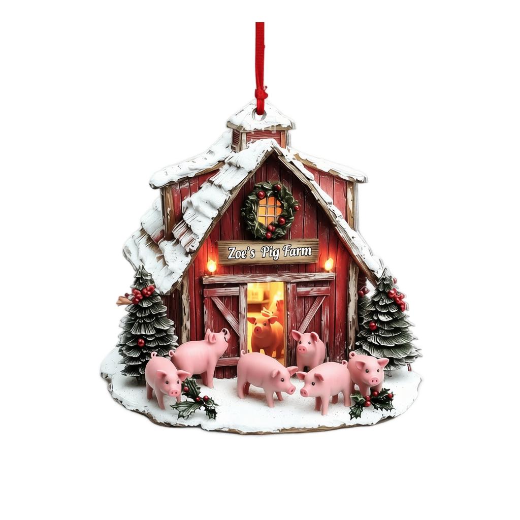 Christmas Animal and Acrylic Hanging Ornament for Holiday Decor, 11