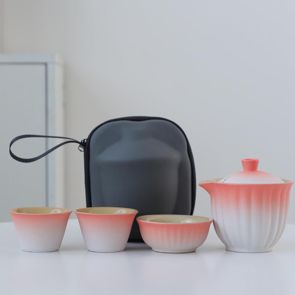 Portable Ceramic Travel Tea Set - Perfect for Outdoor Events, Holidays, and Corporate Gifts.