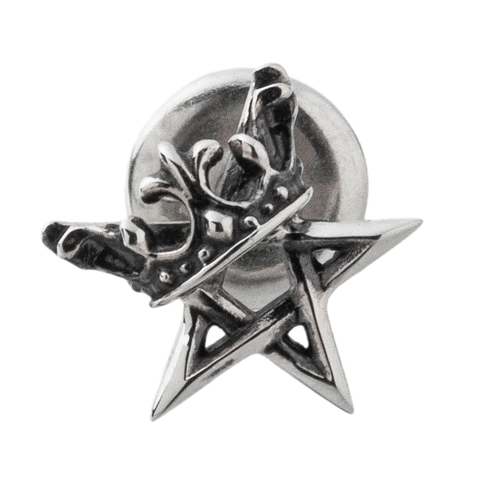 Artemis Kings Crown and Pentagram Earrings AKE0102 Silver Accessories for Men and Brand Stud 925 (Single Earring) Women, Jewelry, Silver, Earrings,