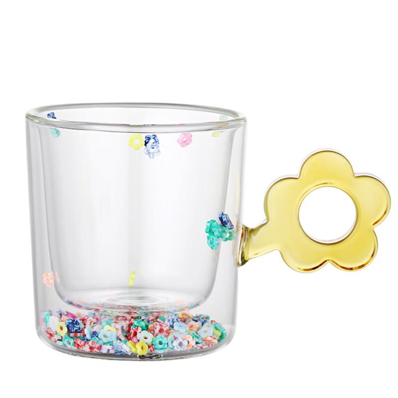 Shangqi Double-Layer Flower Glass Cup
