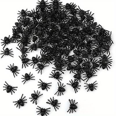 100Pcs/ 50Pcs Realistic Spider Halloween Christmas Decoration, Plastic Mini Spider Black Realistic Scary Spider Prank Halloween