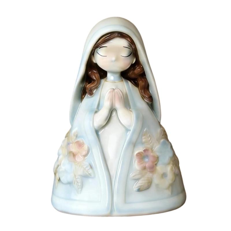 Handcrafted Prayer Statue Synthetic Resin Detailed Resin Sculpture Easy to Use Perfect for Vehicle Interior & Work Space