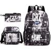 Set Zaino Scolastico Cristiano Ronaldo per Bambini Ragazzi Ragazze 15L Tessuto Oxford Borsa a Doppia Tracolla con Spallacci Imbottiti Traspiranti