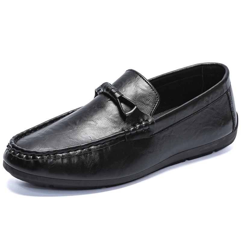 Fashion 2025 Men's Leather Loafers Slip On Business Casual Shoes For Men Waterproof Driving Shoes Comfortable Soft Designer Shoes