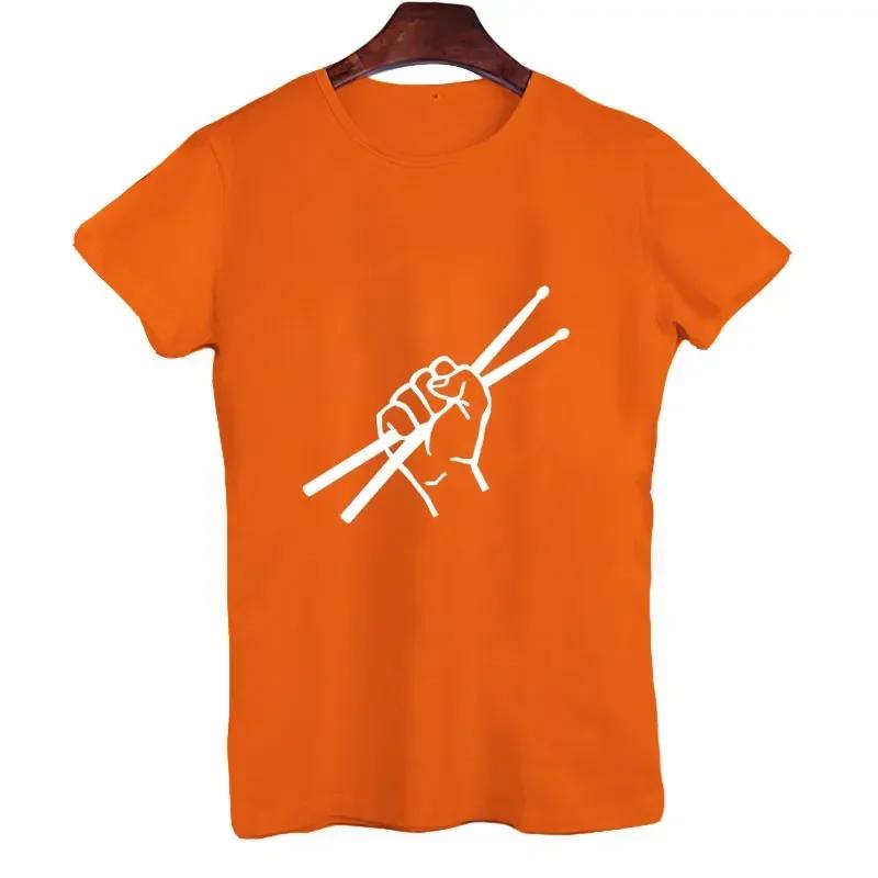 Men's T Shirt Unisex T-Shirt Drummer Drumsticks Graphic T Shirts Summer Short Sleeve Tee Tops Harajuku Streetwear Women Clothing