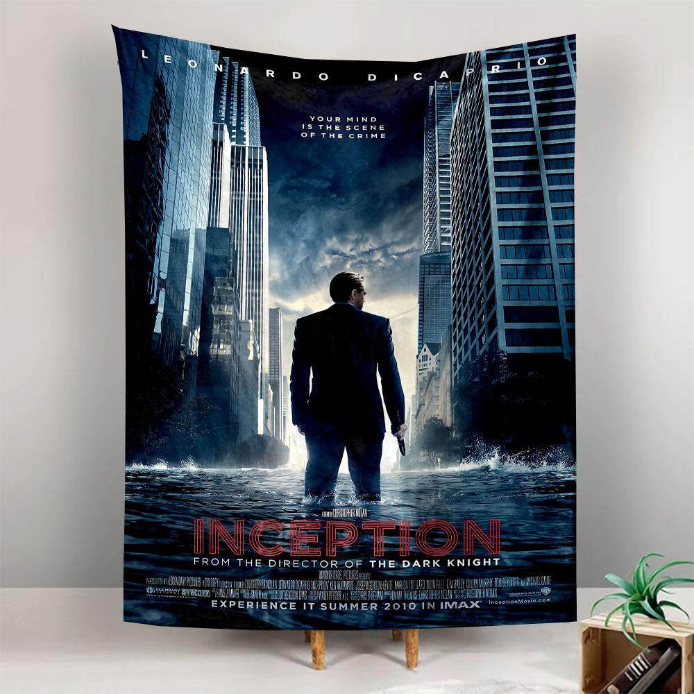 Inception Tapestry Wall Hanging, Leonardo DiCaprio Dream Movie Art, Christopher Nolan Wall Decor for Bedroom Dorm