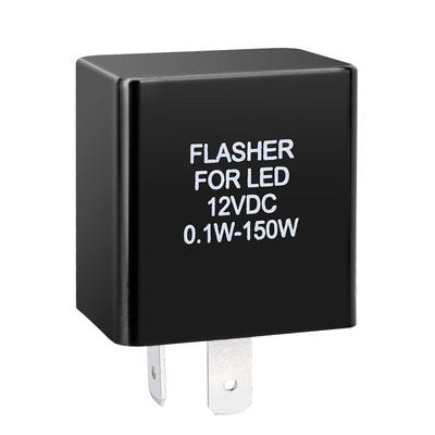 Weasch Automatisches Elektronisches Blinkrelais 12VDC 0,1W-150W 2 Pin LED Blinker/Motorrad