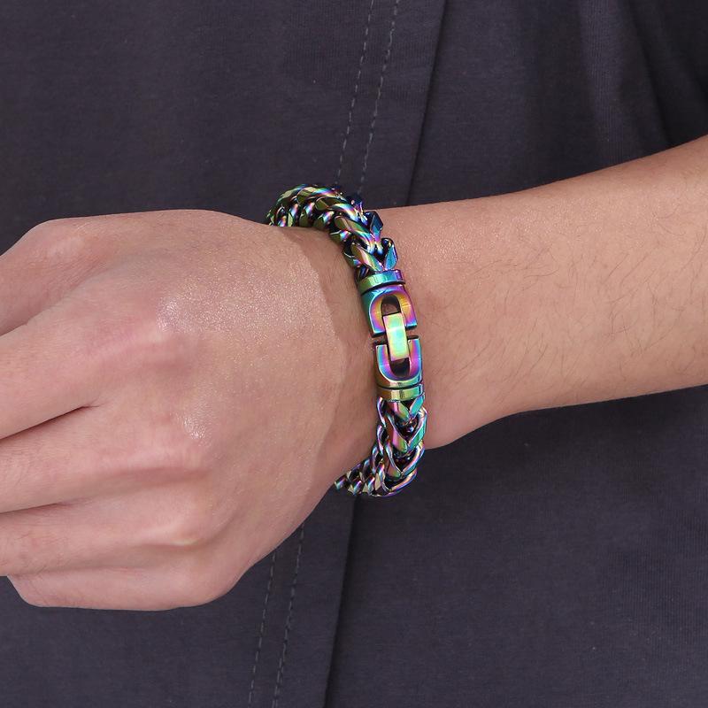 Trendy Minimalist Dragon Bone Chain Titanium Steel Bracelet