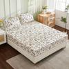 Multicolor Floral Print Polyester Fitted Sheet Set Modern Minimalist Style Bedding Collection Fresh Look For Your Bedroom