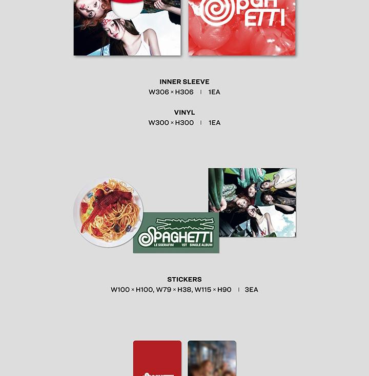 LE SSERAFIM 1st Single 'SPAGHETTI’ Vinyl LP