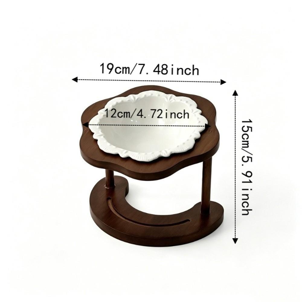 Anti Slip Elevated Cat Water Bowl High Foot Cat Feeding Station Ceramic Cat Bowl Wet Dry Food