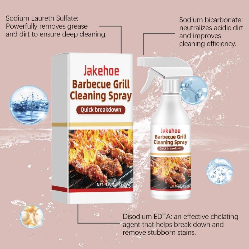 Powerful Grill & BBQ Cleaning Agent Use Friendly 120ml Capacity BBQ Grill Cleanser for Hygienic Cooking Front