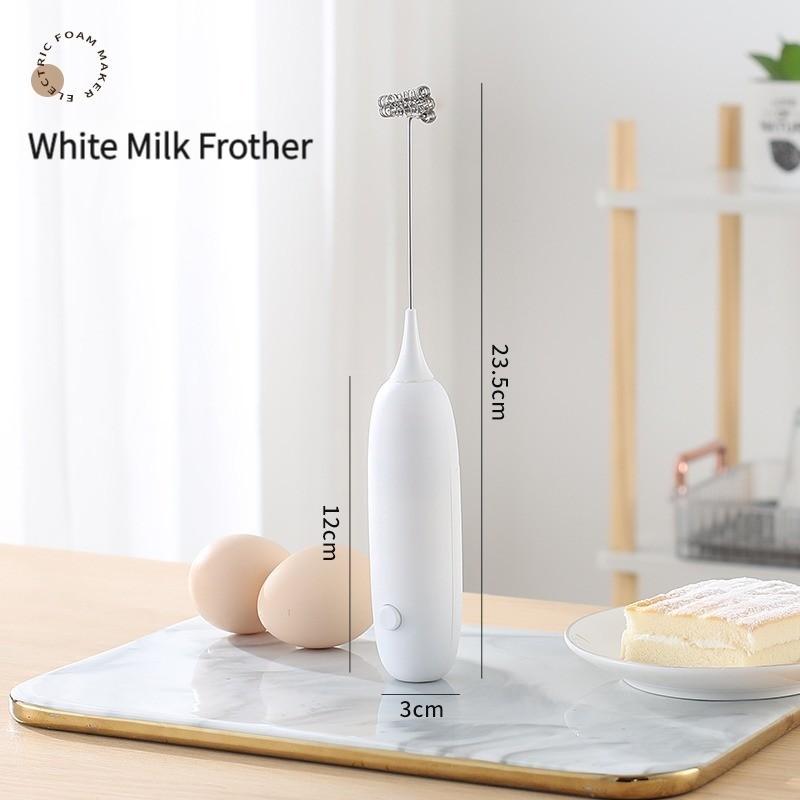 Electric Milk Frother, Handheld Wireless Milk Foamer for Coffee, Latte, Cappuccino, Baking, Mixing