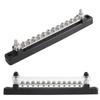 12 Klemmen 130A 150A Verdeelblok & Deksel voor Auto Boot Marine Stroomverdeling Klemmenblok M4 12 Schroeven + M6 2