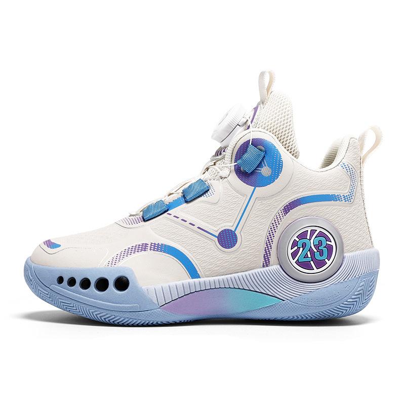Lace-up-free No. 23 basketball shoes Boys' professional combat student training sneakers Children's Phantom 3 breathable running shoes