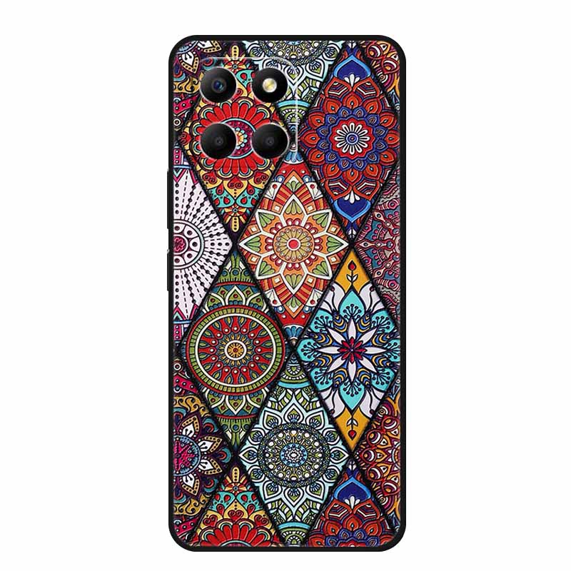 3D Emboss Case For Honor 200 Smart X6c X6b X8c X8b X7c X5b Plus Play 9A Phone Case X 6c 9 A Coque Black Silicone Soft Back Cover