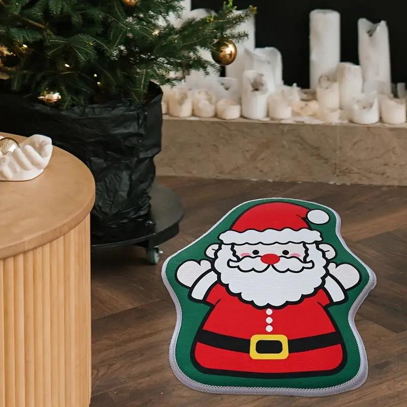 VIKAMA Cute Christmas Bathroom No Slip Rugs Xmas Decorations Bath Mat Christmas Tree for Home Holiday Christmas Decoration