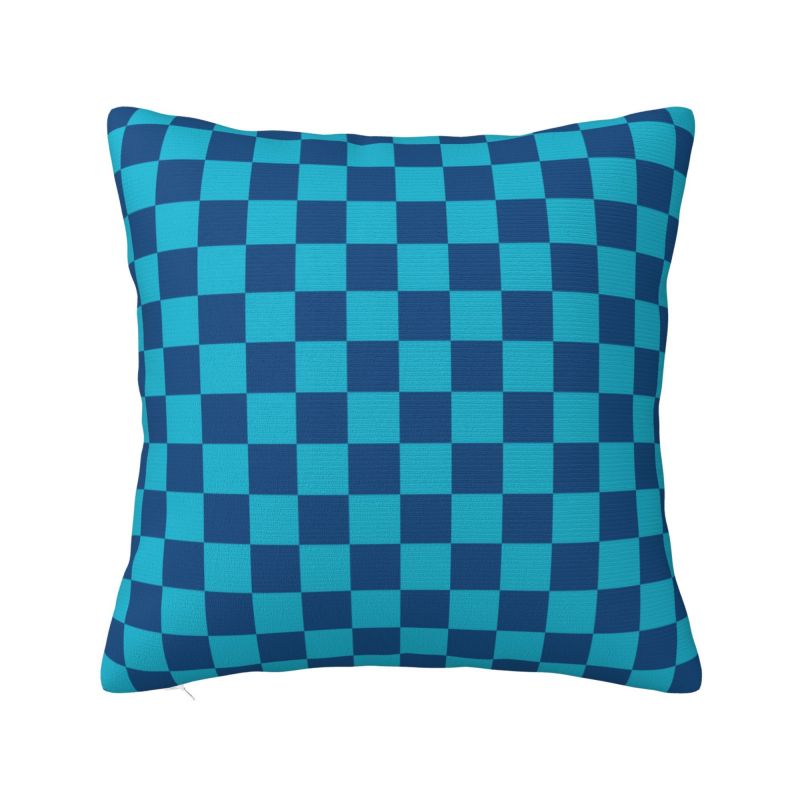 Black And Green Checkered Cushion Cover xcm Polyester Soft Geometric Plaid Throw Pillow Case For Sofa Home Decor Pillowslip