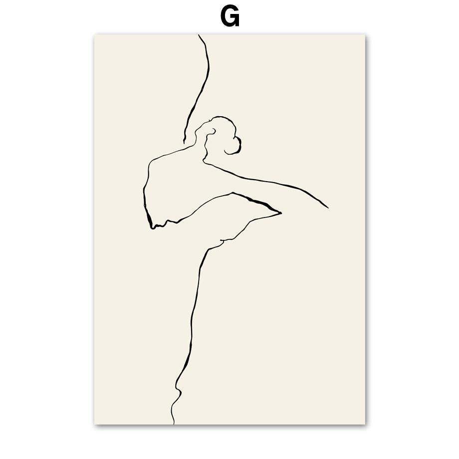 Vitt skal Strand Blomma Maskros Linje Abstrakt Figurkonst Dukmålning Nordiskt tryck Affischer Väggbilder för hemdeocr