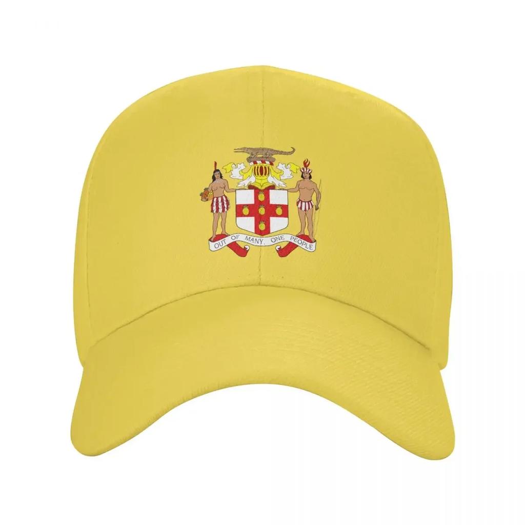 Personalized Fashion Coat Of Arms Of Jamaica Baseball Cap for Unisex Women Adjustable Unisex Jamaican Flag Dad Hat Spring Sun Hat