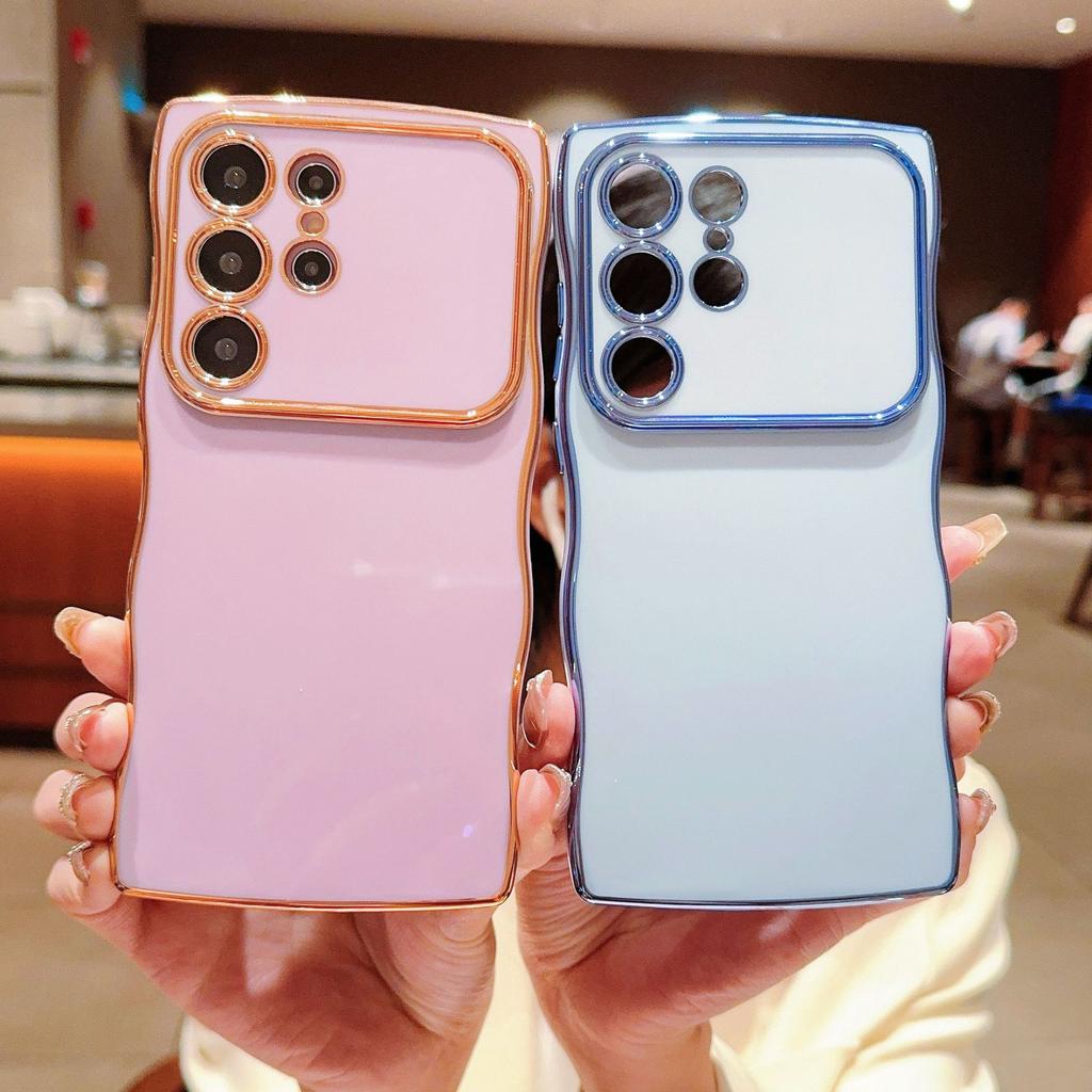 Geeignet für Samsung S25edge Handyhülle Galvanisierte Welle Großes Fenster S24ultra Einfach A55 Schutzhülle