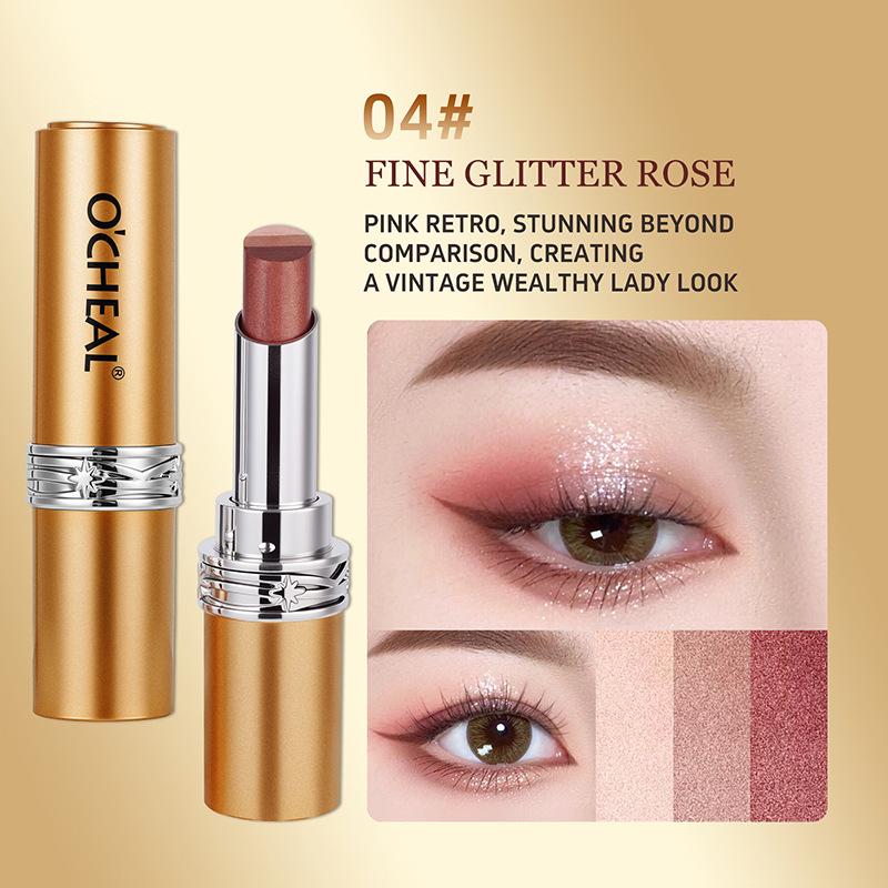 OCHEAL Waterproof Shimmer Eyeshadow Stick: Long-Lasting, Three-Color, Sweatproof for Beginners and Easy Application. 3.5g