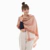 RAINBOW Large Cashmere Thin and 60cm Wide x 200cm Long 100% Stole, Lightweight, (Checked Amber)